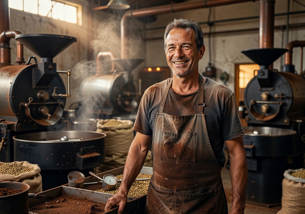 Portrait of head roaster smiling in apron